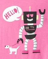 Epic Threads Toddler Girls Robot-Graphic Long-Sleeve T-Shirt, Exclusively at Macy's