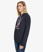 Nautica Jeans Women's Solid Logo Pullover Sweatshirt