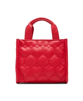 Madden Girl Lacy Quilted Heart Mini Tote Bag