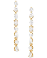 Diamond Mixed-Cut Linear Drop Earrings (1 ct. t.w.) in 14k Gold