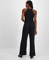 Bar Iii Women's Halter Knit Jumpsuit, Exclusively at Macy's