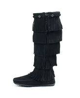 Minnetonka Women's Suede -Layer Fringe Boots