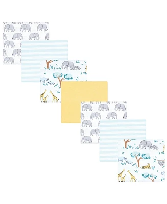 Hudson Baby Cotton Flannel Receiving Blankets Bundle, Safari Friends, One Size