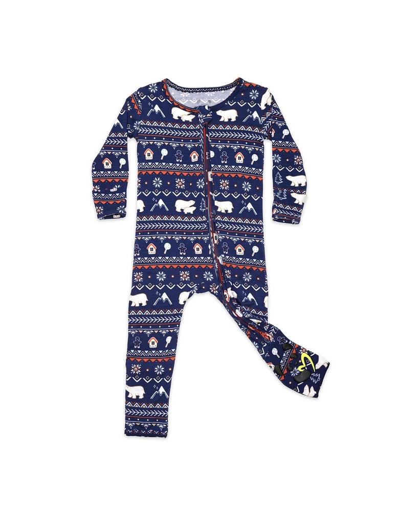 Bellabu Bear Baby Unisex Polar Isle Blue Convertible Footie