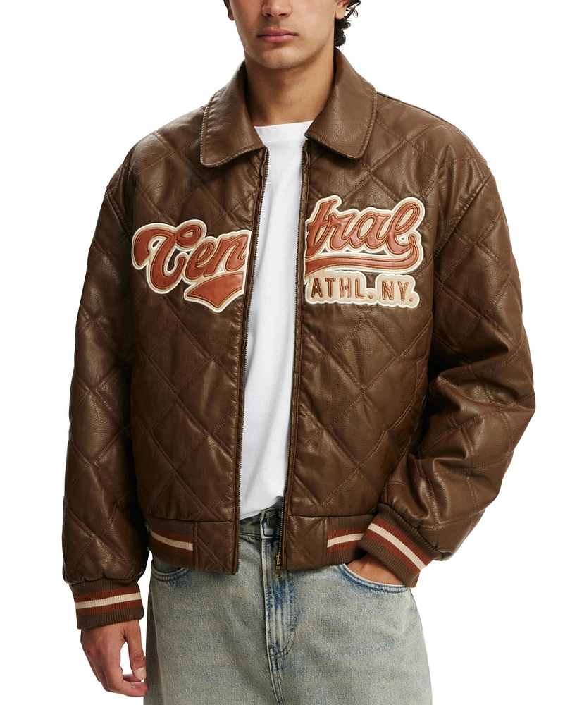 Cotton On Men's Applique Bomber Jacket