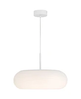 Possini Euro Design Possini Euro Sandringham 20" Sanded White Modern Led Pendant Light