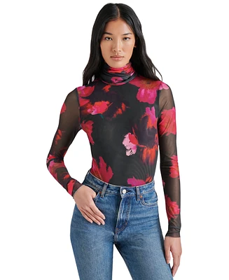 Steve Madden Women's Luella Floral-Print Mesh Bodysuit