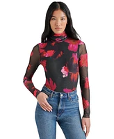 Steve Madden Women's Luella Floral-Print Mesh Bodysuit