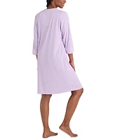 Miss Elaine Women's Zip-Front 3/4-Sleeve Terry Robe