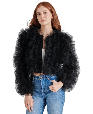 Steve Madden Women's Odile Ruffled Tulle Jacket