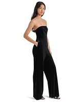 Steve Madden Women's Swanilda Velvet Wide-Leg Jumpsuit