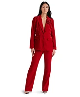 Steve Madden Women's Mercer Velvet Straight-Leg Pants