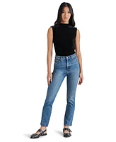 Steve Madden Women's Esen Mock Neck Stretch Velvet Bodysuit