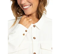 Roxy Juniors' Let It Go Cotton Corduroy Button Shirt