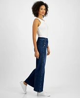 Nautica Jeans Women's Side-Zip Wide-Leg Sailor