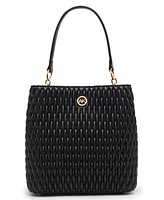 Anne Klein Ruched Quilted Medium Bucket Bag