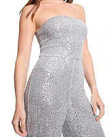 Guess Women's Gini Strapless Ombre Sequin Jumpsuit