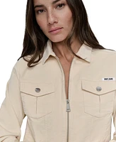 Dkny Jeans Women's Corduroy Zip-Up Jacket - J2D