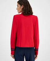 Tommy Hilfiger Women's Open-Front Long-Sleeve Band Jacket