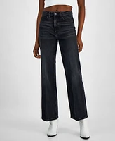 Guess Women's High-Rise Wide-Leg Ankle-Length Jeans