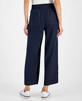 Tommy Hilfiger Women's High-Rise Crop Wide-Leg Pants