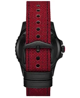 Fossil Unisex Marvel x Limited Edition Automatic Red and Black Nylon and Leather Watch, 42mm