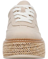 Dv Dolce Vita Women's Barkley Raffia Platform Lace-Up Sneakers