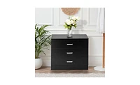Slickblue Simple Wooden 3-Drawer Dresser Stylish Storage Solution for Any Room