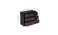 Slickblue Simple Wooden 3-Drawer Dresser Stylish Storage Solution for Any Room