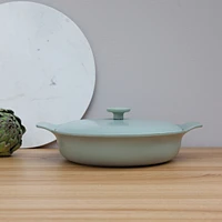 BergHOFF Ron 11" Cast Iron Deep Skillet 3.5Qt. with Lid, Green