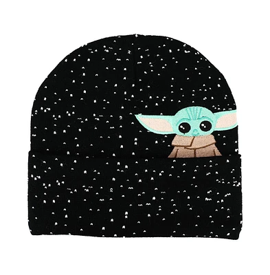 Star Wars Men's Grogu Peekaboo Embroidered Jacquard Beanie