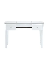 Inspired Home Isla Mirrored Makeup Vanity Table 2 Drawers and Lift