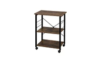 Slickblue 3-Tier Kitchen Utility Baker's Rack - Microwave Oven Stand & Storage Cart