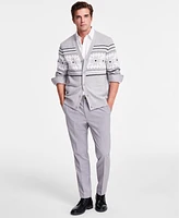 Club Room Men's Fair Isle V-Neck Button Cardigan, Exclusively at Macy's