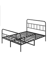 Slickblue Sturdy Metal Platform Bed Frame with Headboard