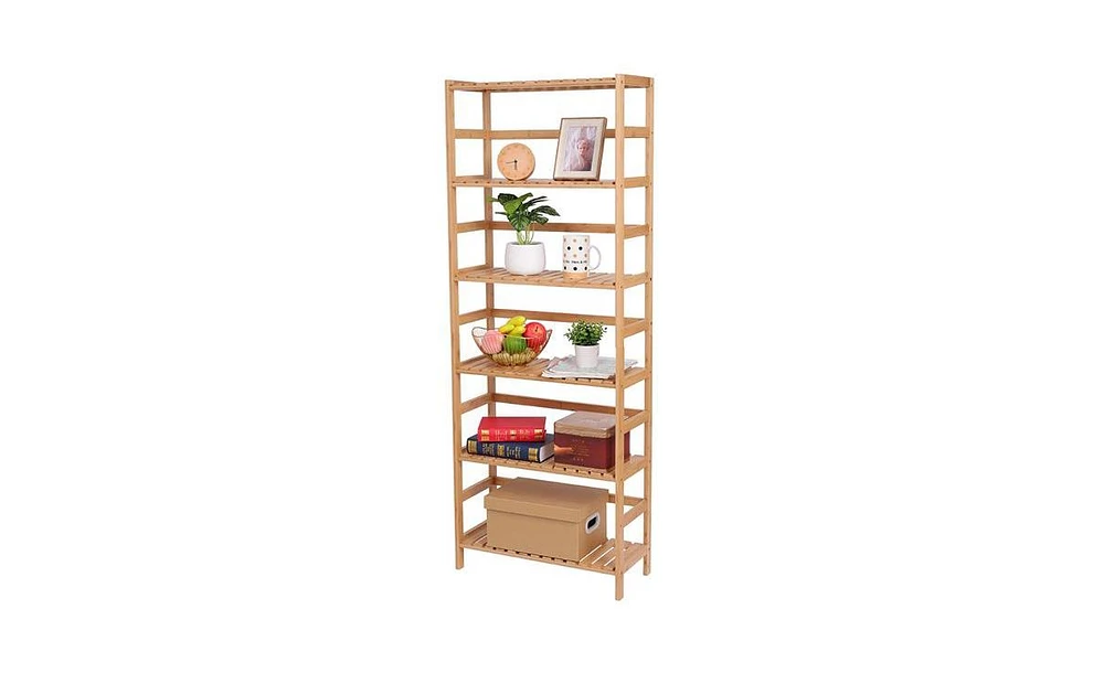 Slickblue Multi-Functional Adjustable 6-Layer Bookshelf for Versatile Storage and Organization