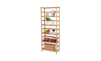 Slickblue Multi-Functional Adjustable 6-Layer Bookshelf for Versatile Storage and Organization