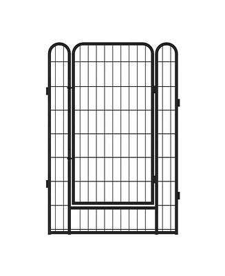 Slickblue 16-Panel Heavy-Duty Metal Playpen with Door, 39.37"H Dog Fence and Pet Exercise Pen for Outdoor Use