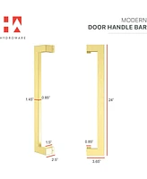 Hydroware Pull Door Handle - Brass Gold - 24"