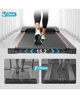 Slickblue Walking Pad Under Desk Treadmill Portable with Led Display and Remote Control for Home & Office