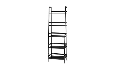 Slickblue Bookshelf, Ladder Shelf, 5 Tier Bookcase, Modern Open Book Case for Bedroom, Living Room, Office