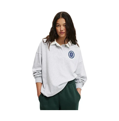 Cotton On Women's Oversized Long Sleeve Polo