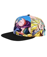 Dragon Ball Z Men's Majin Buu & Goku Sublimation Panel Baseball Cap