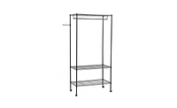 Slickblue 3-Tier Closet Organizer Metal Garment Rack Portable Clothes Hanger Home Shelf