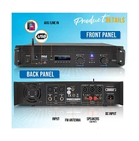 Pyle 2-Channel Bluetooth Pro Audio Amplifier With Rack Mount & Bridge Mode, 2000 Watt