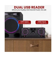 Pyle 3-Piece Mini Hi-Fi Bluetooth Stereo System With MP3, Usb, Fm Radio, Bass Reflex Speaker, Dsp-Tech & Remote Control, 160 Watt