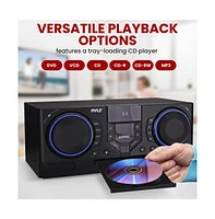 Pyle 3-Piece Mini Hi-Fi Bluetooth Stereo System With MP3, Usb, Fm Radio, Bass Reflex Speaker, Dsp-Tech & Remote Control, 160 Watt