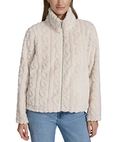 Andrew Marc Sport Women's Cable-Knit Fleece Jacket