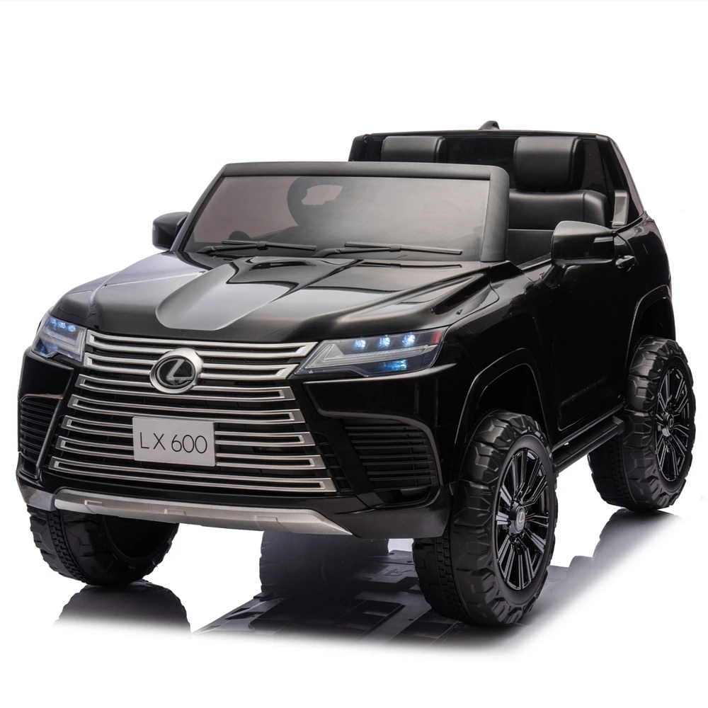 Licensed Lexus LX600 24V Two-seater Xxl Kids Ride On Car W/Parents Control, Seat width 20 inches,2WD, Four-wheel suspension, Bluetooth, MP3,Music, Pow