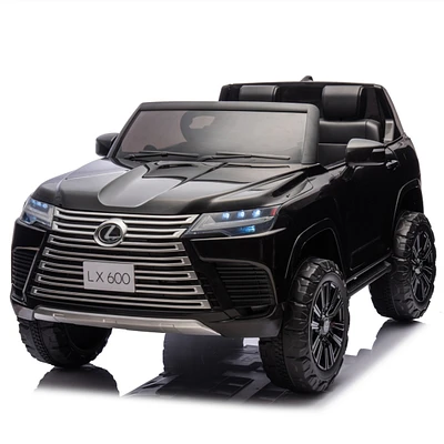 Licensed Lexus LX600 24V Two-seater Xxl Kids Ride On Car W/Parents Control, Seat width 20 inches,2WD, Four-wheel suspension, Bluetooth, MP3,Music, Pow